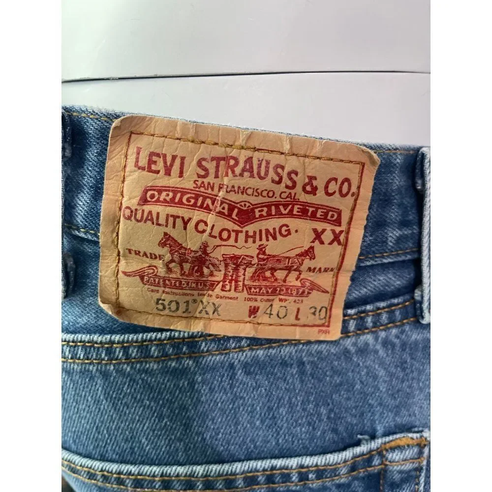 Levi Strauss & Co Light Wash Jeans 501 XX W40 L30